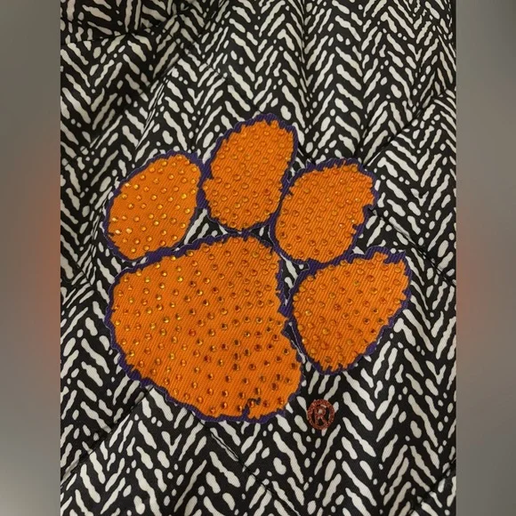 Clemson Gameday Couture Black & White Vest with Sequin Paw Logo NWOT - Picture 4 of 4